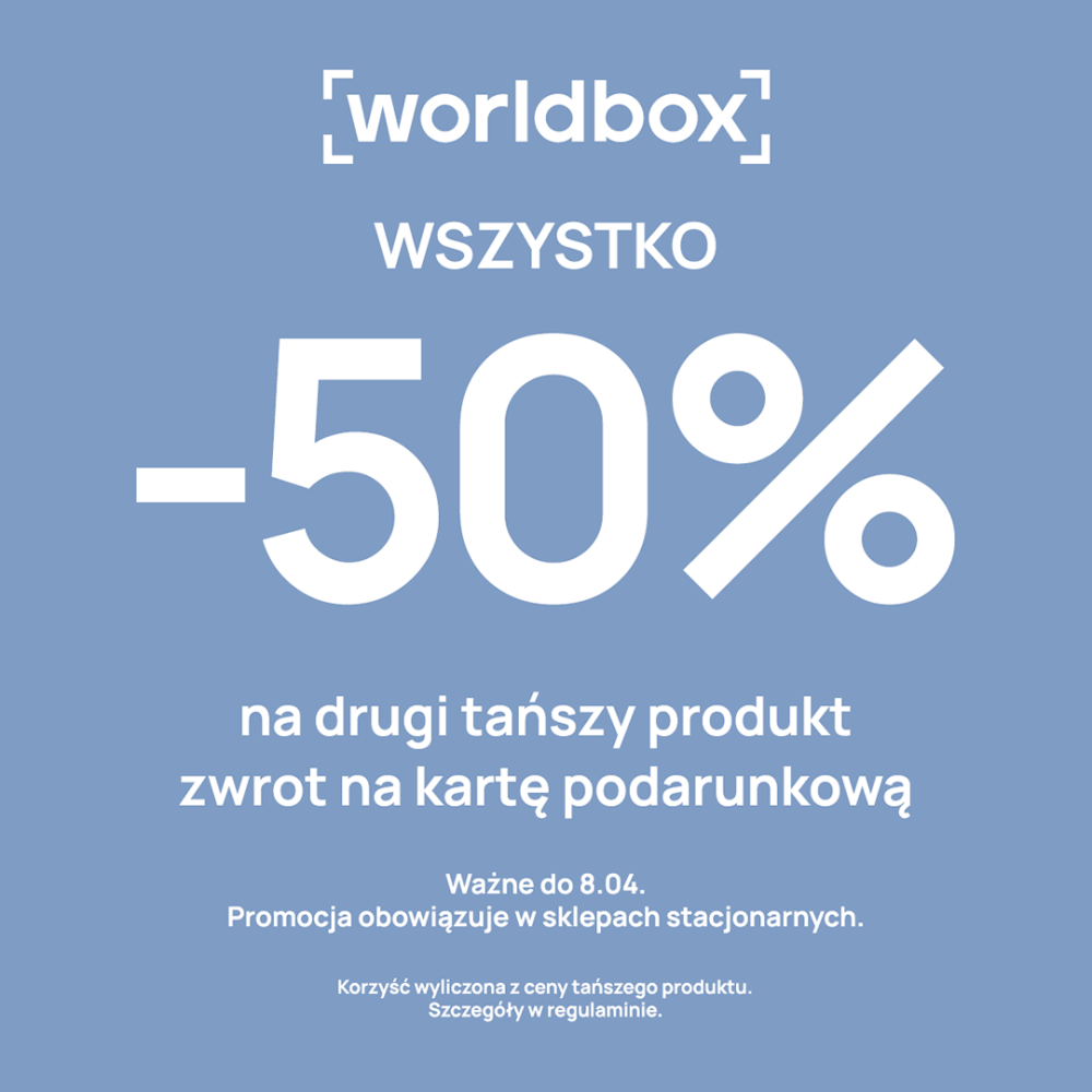 promocja Worldbox minus 50 procent drugi tańszy produkt karta podarunkowa Galeria Olimpia Bełchatów