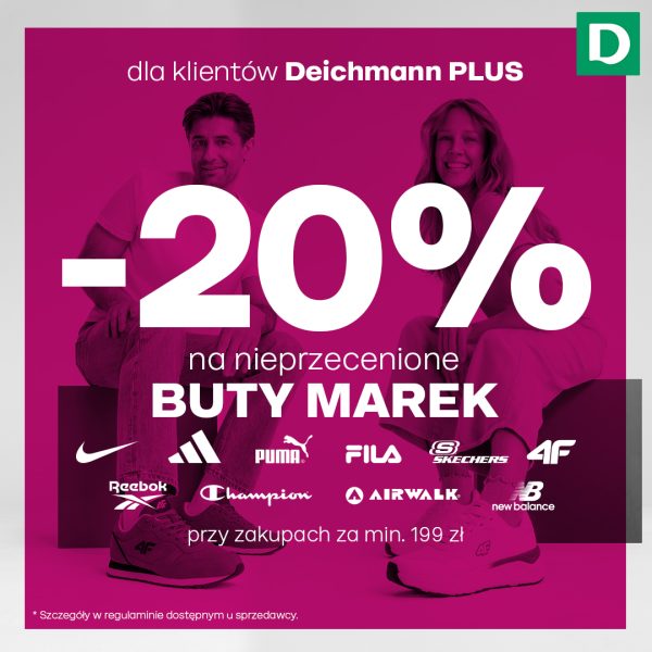Deichmann promocja -20% na buty markowe