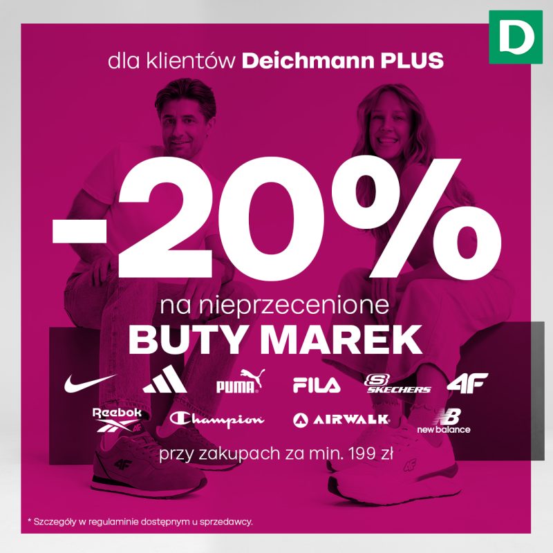 Deichmann promocja -20% na buty markowe