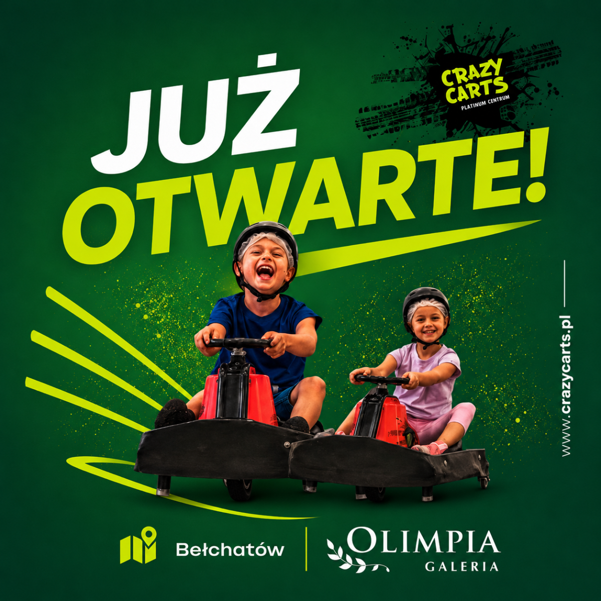 Crazy Carts już otwarte w Galerii Olimpia Bełchatów