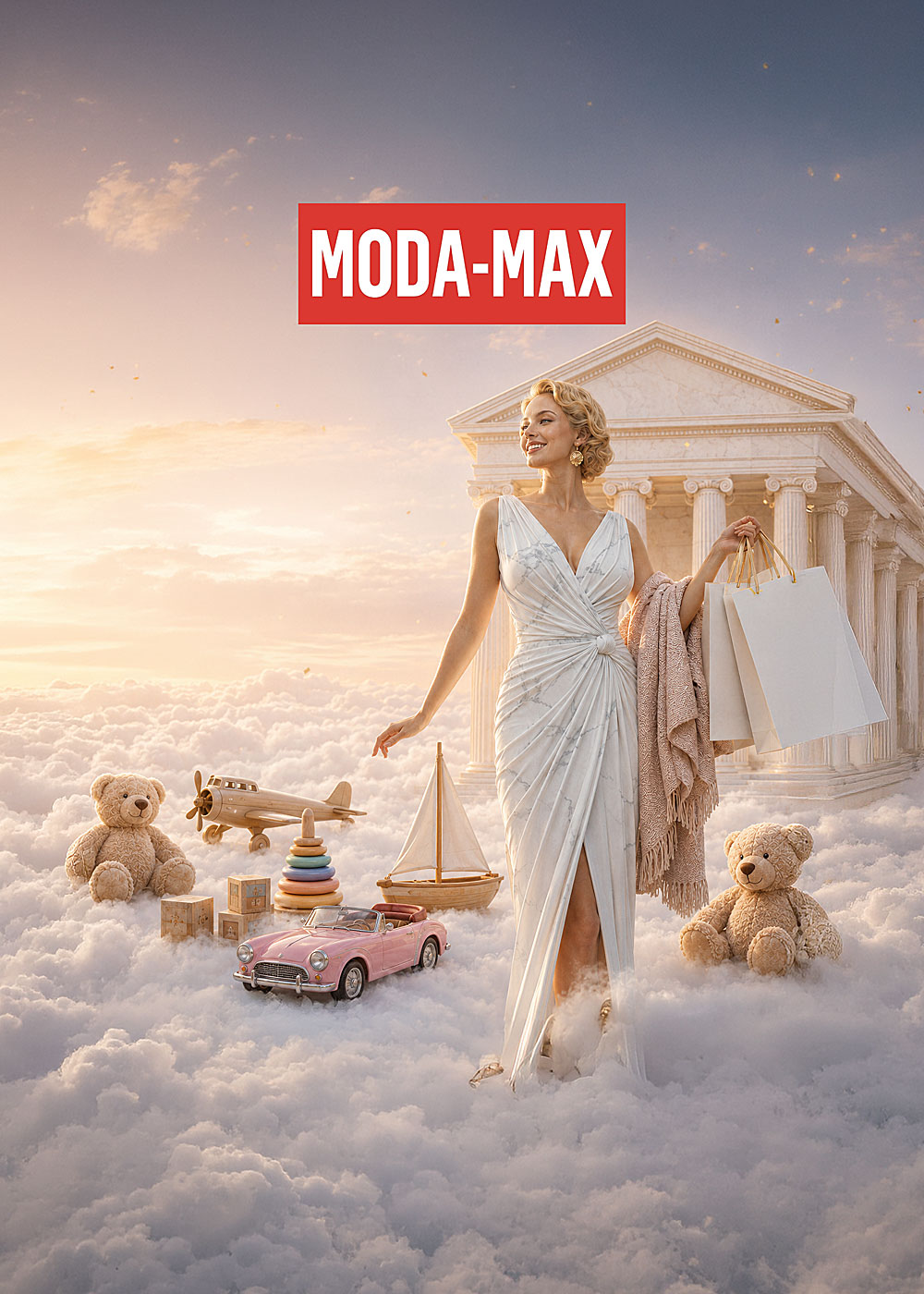 Grafika otwarcia sklepu MODA-MAX w Galerii Olimpia