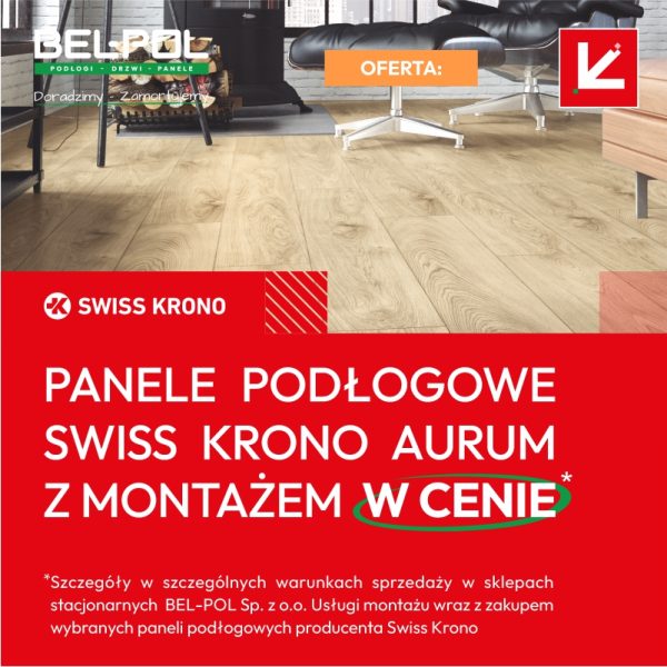 BEL-POL panele Swiss Krono Aurum z montażem w cenie w Galerii Olimpia