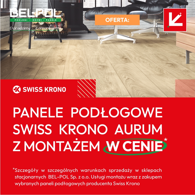 BEL-POL panele Swiss Krono Aurum z montażem w cenie w Galerii Olimpia