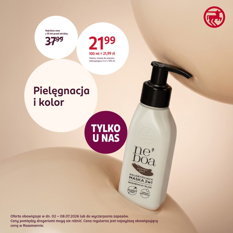 Nowa oferta promocyjna Rossmann na wybrane produkty dostępne wyłącznie w drogerii.