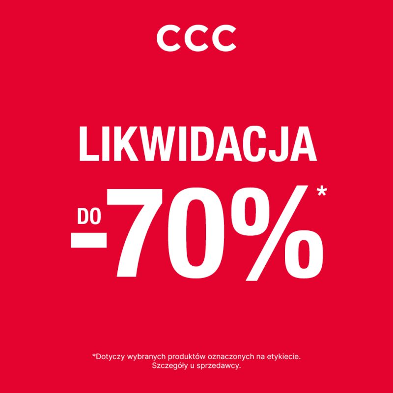 CCC w Galerii Olimpia – likwidacja kolekcji do -70% na wybrane akcesoria, obuwie i torebki.