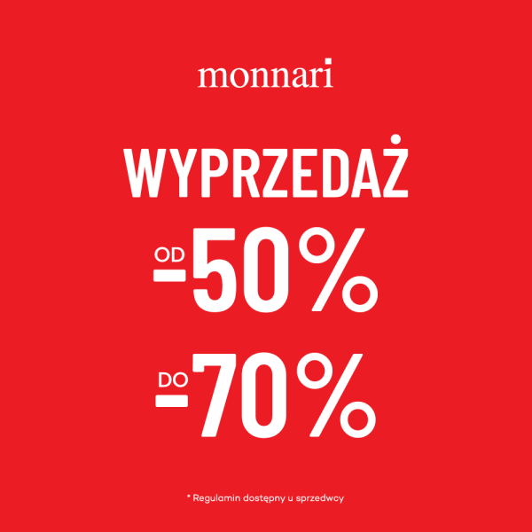 Wyprzedaż Monnari w Galerii Olimpia – rabaty od -50% do -70% na wybrane produkty.