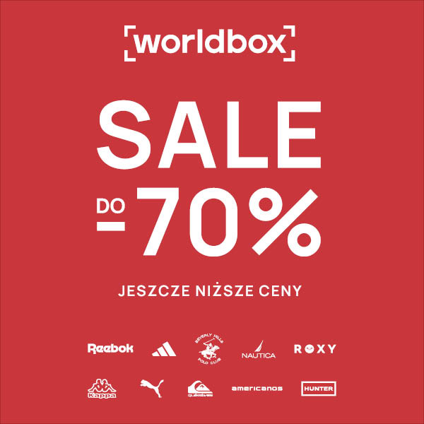 Worldbox w Galerii Olimpia – wyprzedaż SALE do -70% na wybrane marki odzieżowe i obuwnicze.