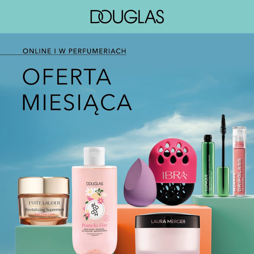 Douglas w Galerii Olimpia – oferta miesiąca na wybrane kosmetyki, perfumy i produkty pielęgnacyjne.