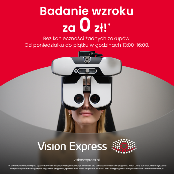 Vision Express badanie wzroku za 0 zł