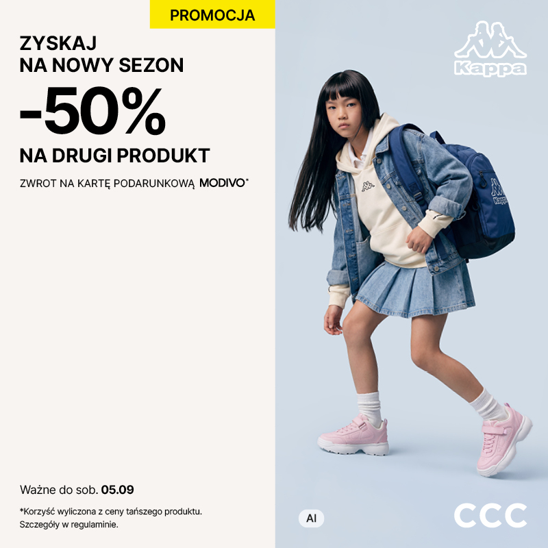 CCC w Galerii Olimpia – -50% na drugi produkt w formie zwrotu na kartę podarunkową MODIVO.
