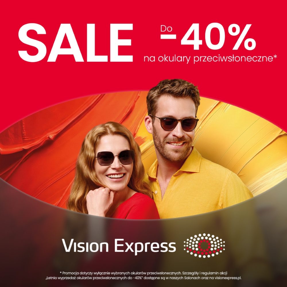 Vision Express w Galerii Olimpia – letnia wyprzedaż okularów przeciwsłonecznych do -40%.