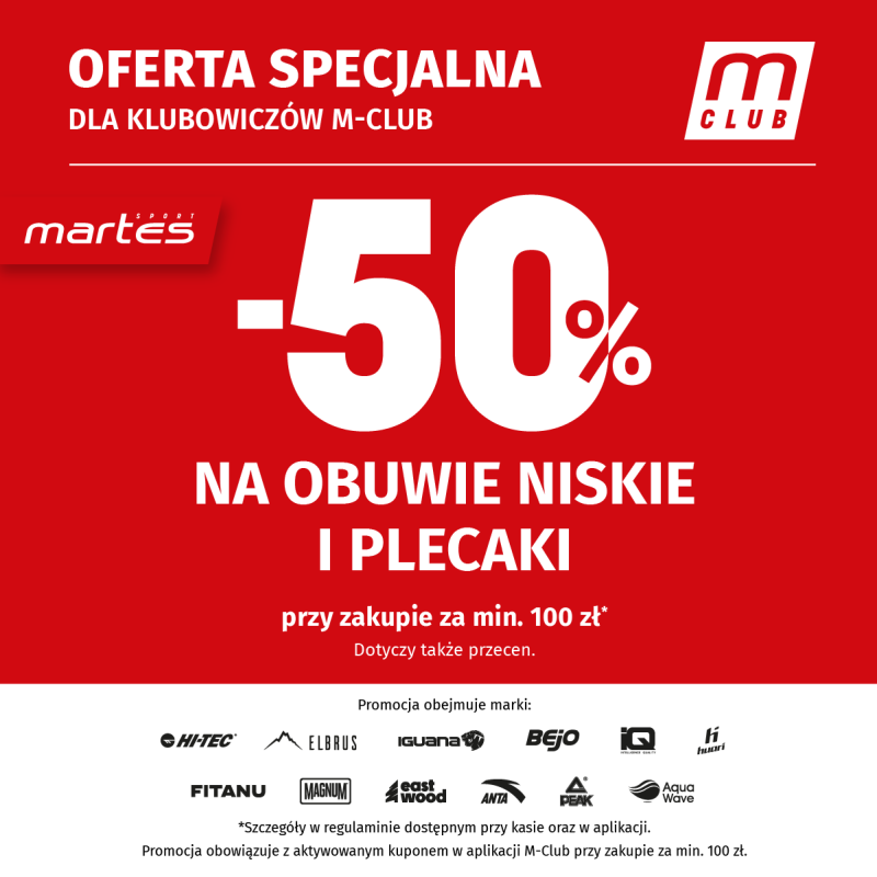 Martes Sport oferta specjalna M-Club