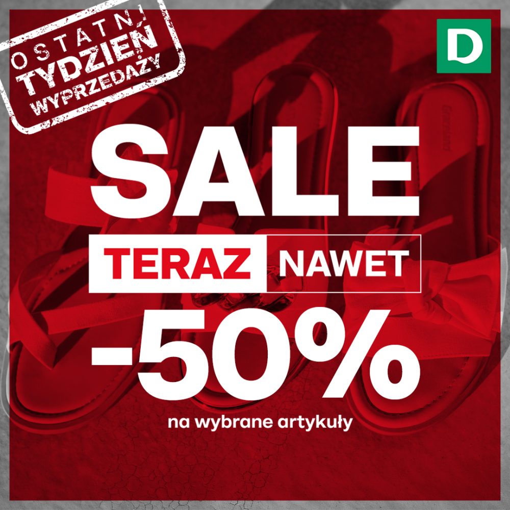Deichmann w Galerii Olimpia – ostatni tydzień wyprzedaży SALE do -50% na wybrane artykuły.