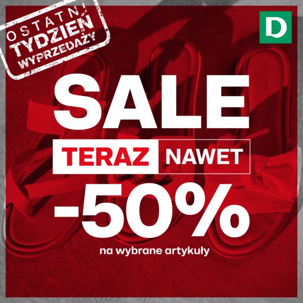 Deichmann w Galerii Olimpia – ostatni tydzień wyprzedaży SALE do -50% na wybrane artykuły.