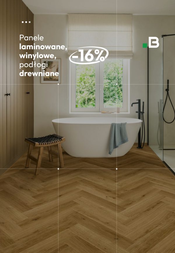 Bel-Pol w Galerii Olimpia – promocja -16% na wybrane panele laminowane, podłogi winylowe i drewniane dostępne od ręki.
