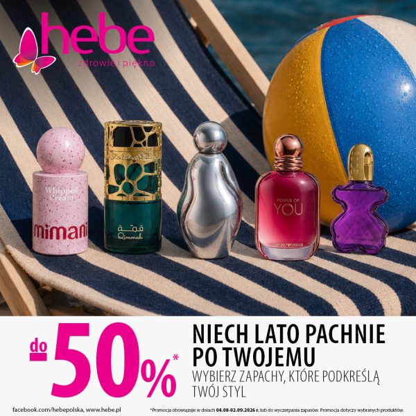 Hebe w Galerii Olimpia – promocja do -50% na wybrane zapachy i perfumy na lato.