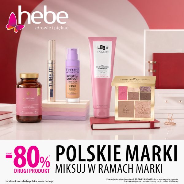 Hebe w Galerii Olimpia – promocja na polskie marki, drugi produkt nawet do -80%.