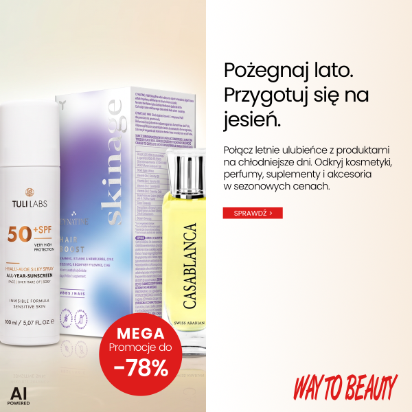 Promocje do -78% na kosmetyki, perfumy, suplementy i akcesoria w Way To Beauty w Galerii Olimpia w Bełchatowie.