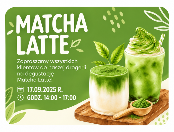 Degustacja Matcha Latte w dm w Galerii Olimpia