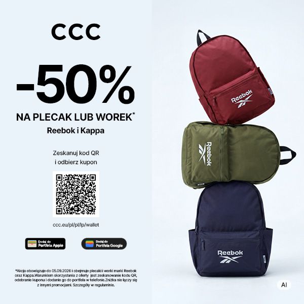 W CCC aż 50% na plecak lub worek!
