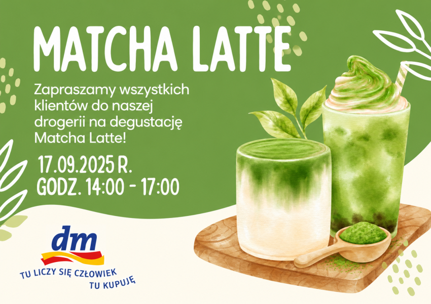 Degustacja Matcha Latte w dm w Galerii Olimpia