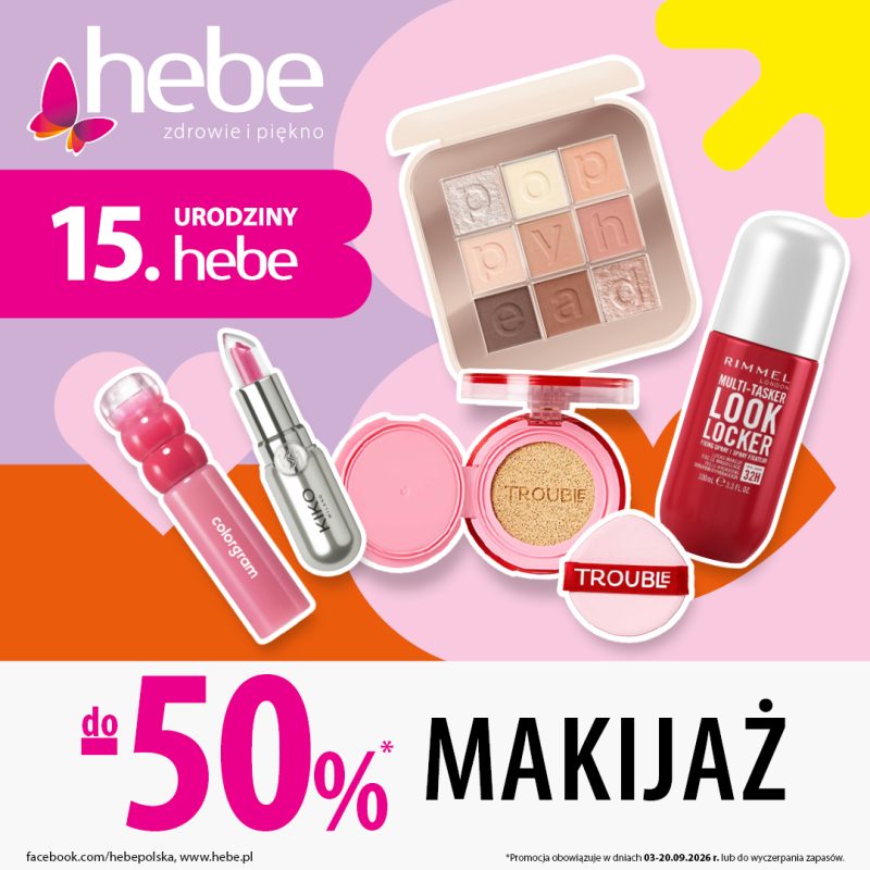 Hebe 15. urodziny – makijaż do -50%