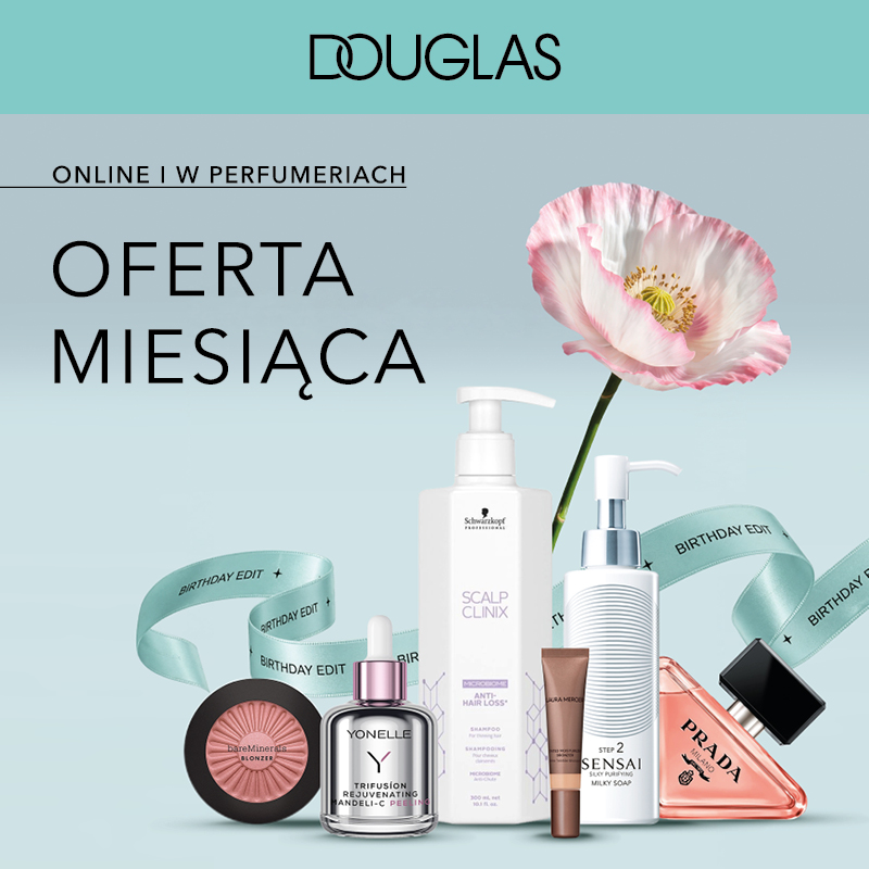 Douglas w Galerii Olimpia - Oferta Miesiąca online i w perfumeriach na wybrane kosmetyki, zapachy i produkty pielęgnacyjne.