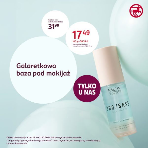 Rossmann Galeria Olimpia Bełchatów, promocje na kosmetyki i produkty codziennego użytku. Oferta ważna do 21 października 2026 r.