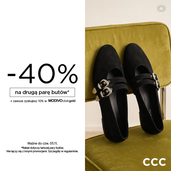 Promocja CCC w Galerii Olimpia – 40% rabatu na drugą, tańszą parę butów